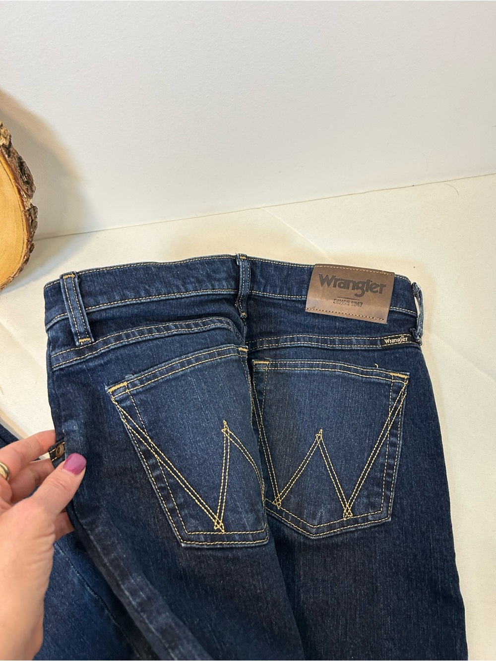 Wrangler Men's Straight Leg Jeans in Deep Blue Denim Size 29x30 Western - Picture 8 of 8